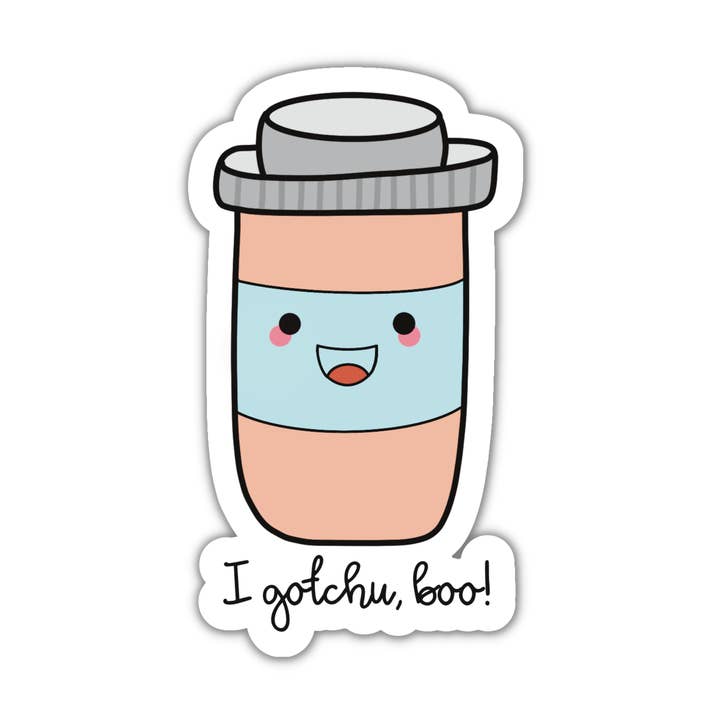 Fluffmallow (Custom duties for USA are pre-paid by us) - Vente Autocollant - Autocollant en vinyle anti-honte médicale pour bouteille de médicaments mignonne0