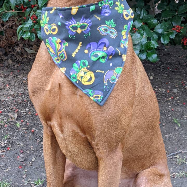 Koa's Ruff Life - Wholesale Pet Bandana - Dog - Mardi Gras Masquerade Bandana1