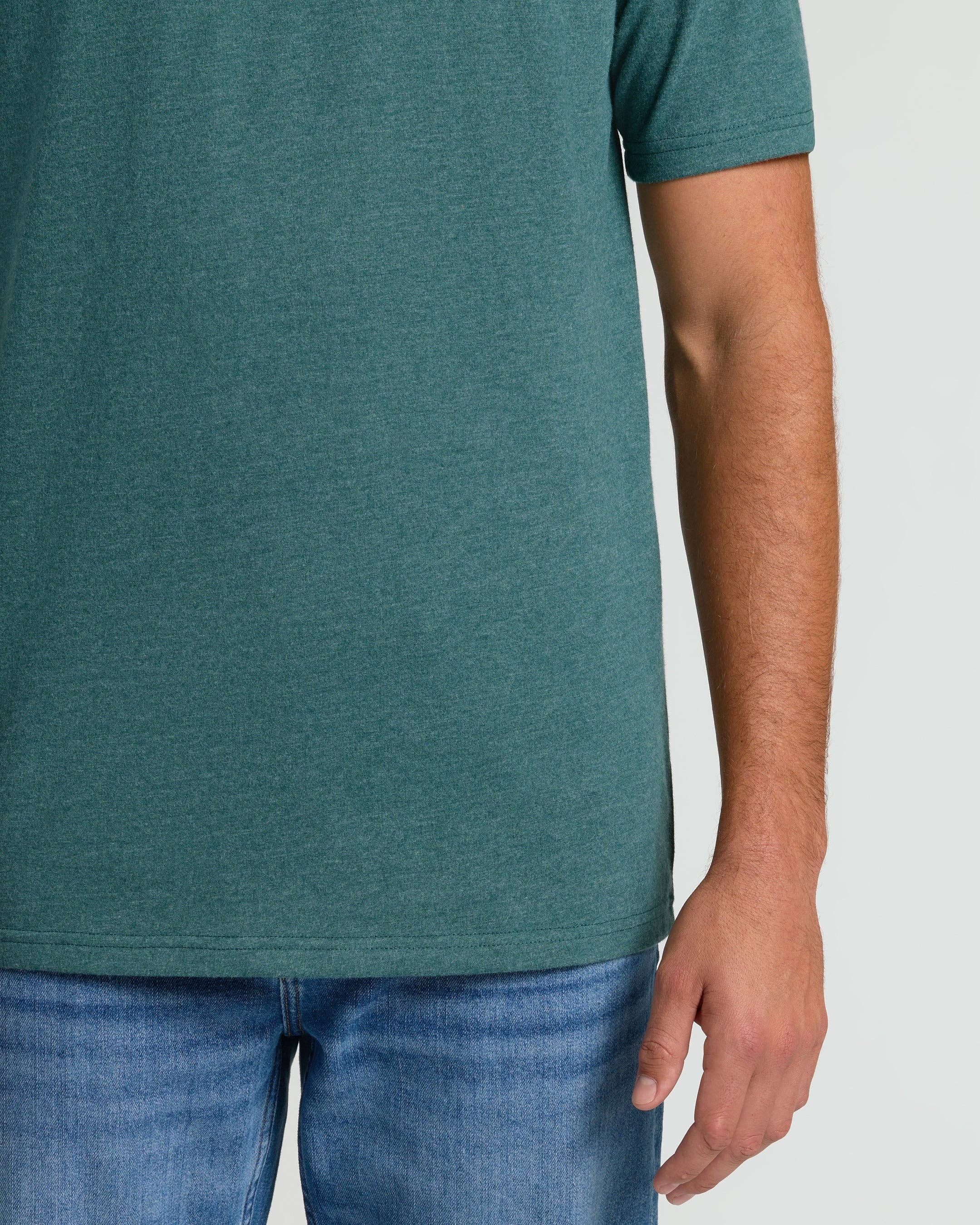 True Classic - Wholesale T-Shirt - Men's - Heather Seafarer Tall Straight Hem Crew Neck T-Shirt5
