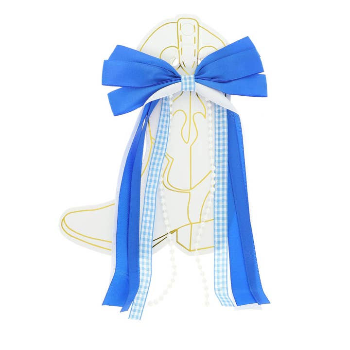 SP Sophia Collection - Wholesale Keychain - Women's - Gameday Bow Ribbon Cowboy Boot Charm 1