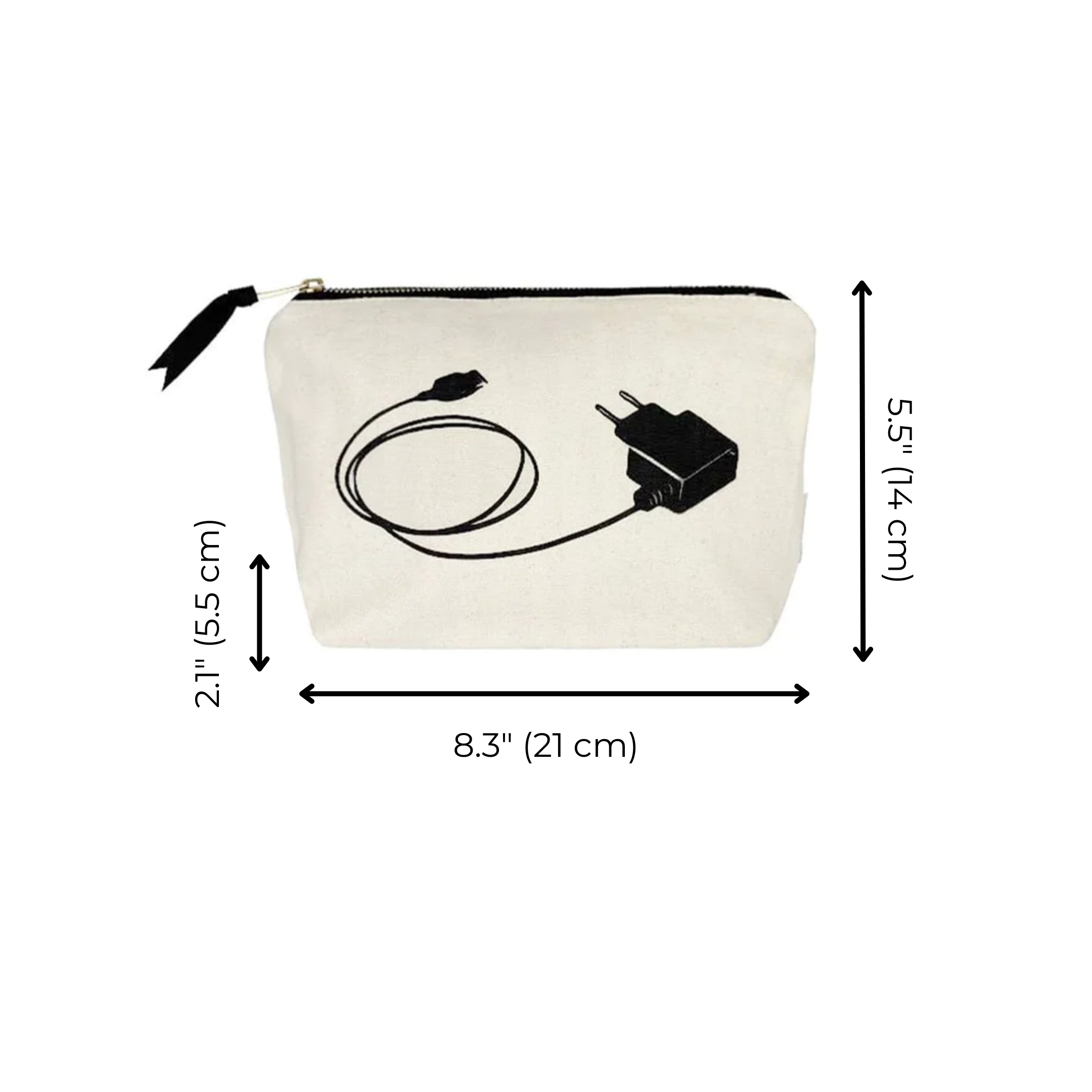 Bag-All – wholesale Påse - Dam – Laddarfodral i krämfärgat bomull3