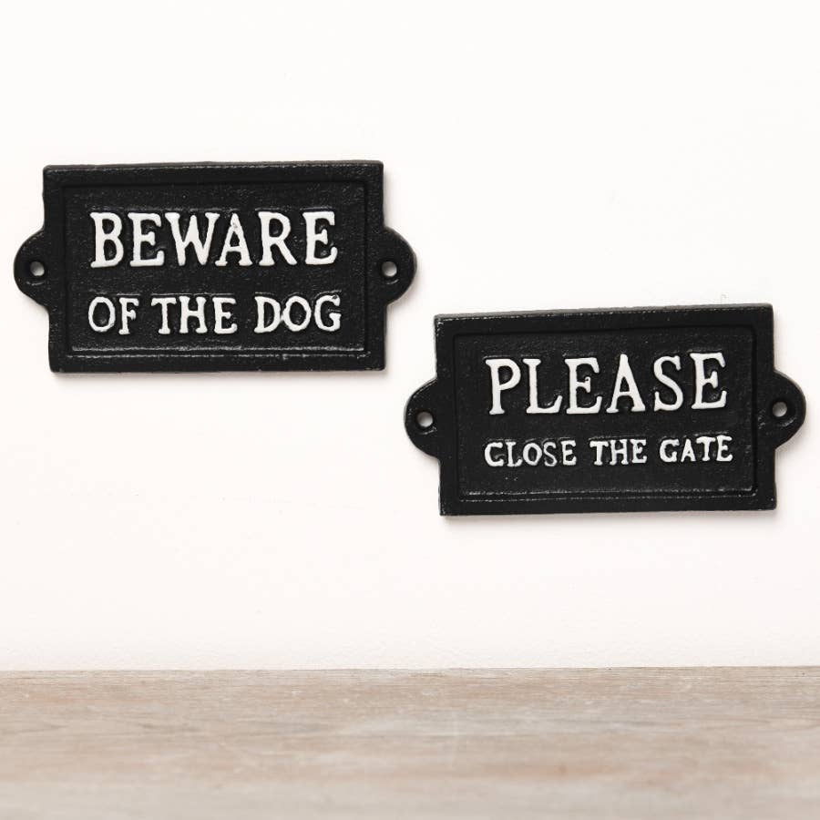 Gainsborough Giftware x Portland Living - Wholesale Sign - Beware Of The Dog Sign, 12.7cm1