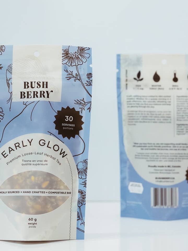 Organic Early Glow Tea | First Trimester Herbal Tea for wholesale by Bush Berry