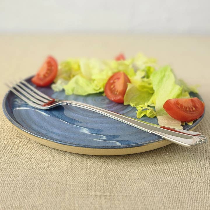 Malachite Blue Classic Side Plate for wholesale by Katie L Thompson Designs