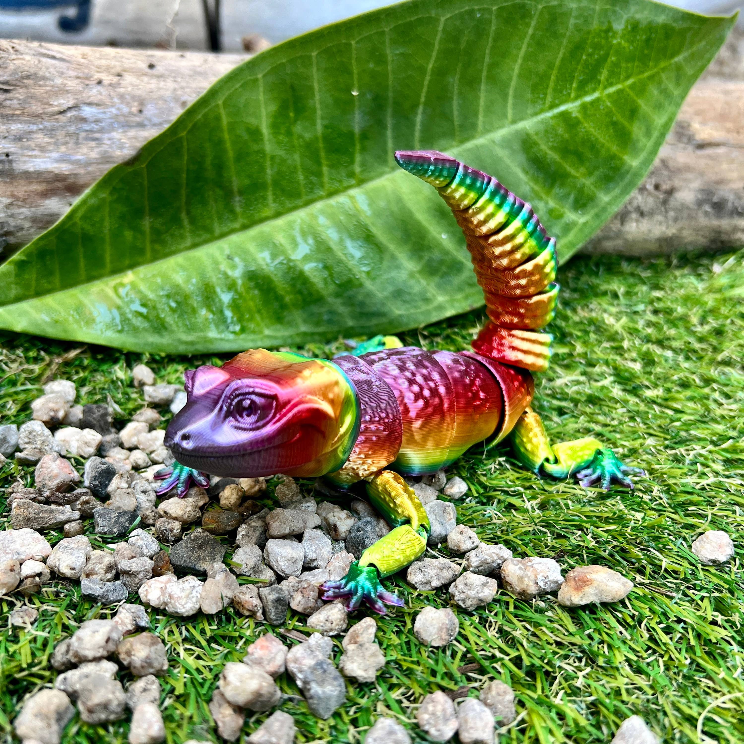 NumanPrints – Brinquedo Fidget - Crianças por atacado – Leopard Gecko Réptil Articulado Flexi Fidget Toy jacaré2