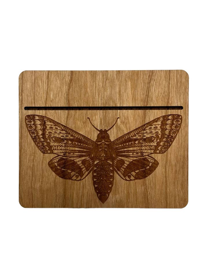 Moth Tarot Card Holder for wholesale by Woodcutts Inc.