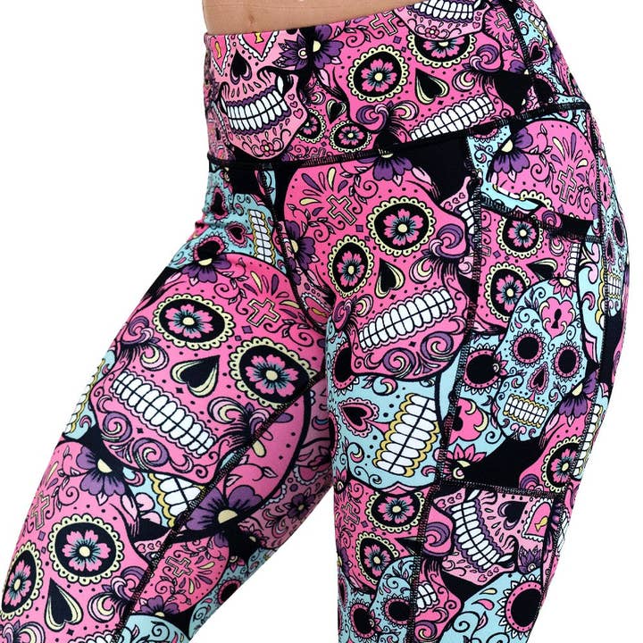 OG Sugar Skulls Leggings voor wholesale door Constantly Varied Gear