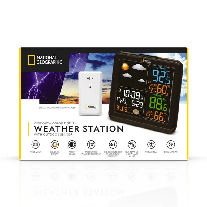National Geographic Wide-View Display Weather Station for wholesale by Explore Scientific