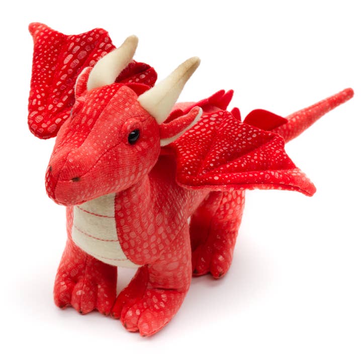 Uni Toys - Vente Peluche – enfant et bébé - Dragon rouge - 26 cm (longueur) - doudouille/peluche