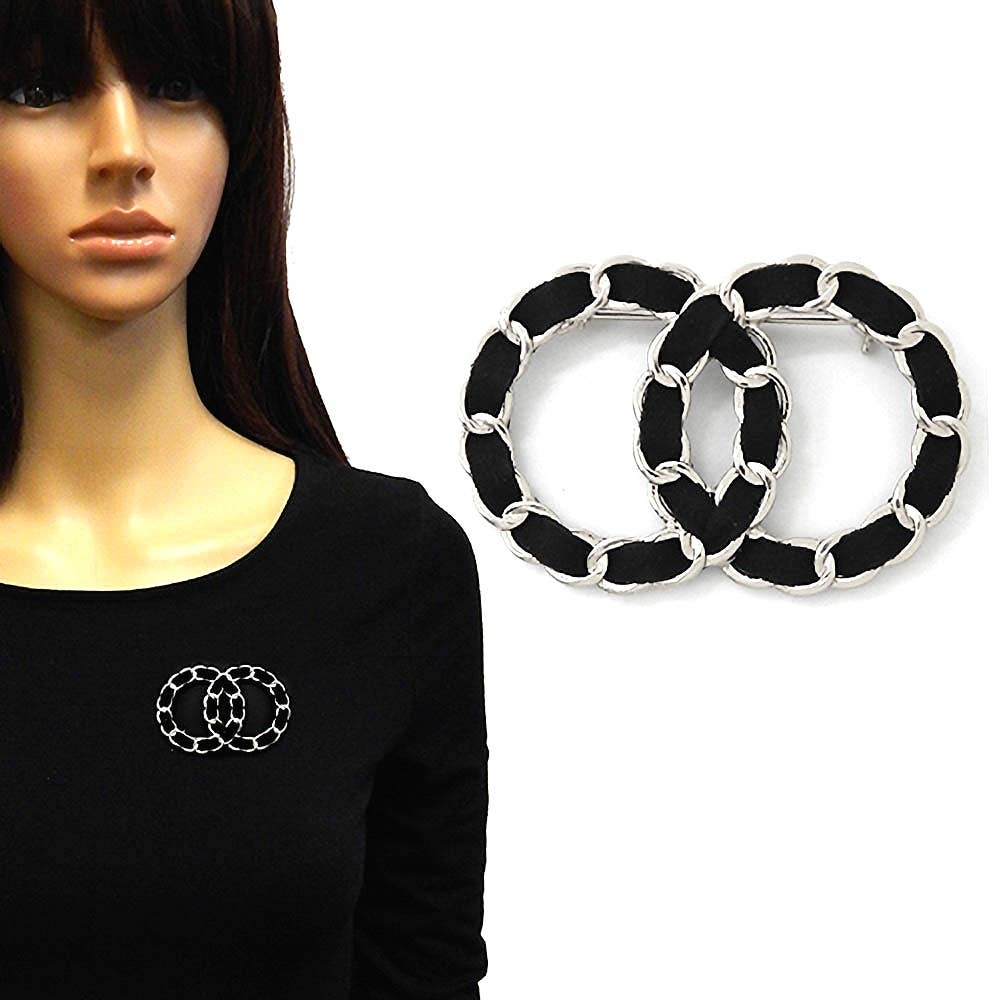 Diacly - Vente Broches - Broche à broche en tissu Double O insérée1