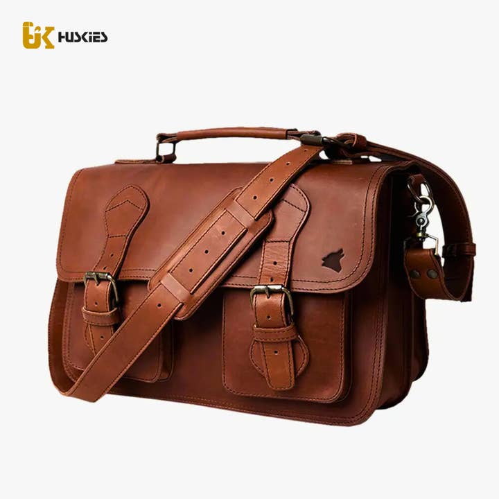 The Wales | Leather Briefcase Bag for wholesale by Atelier Huskies