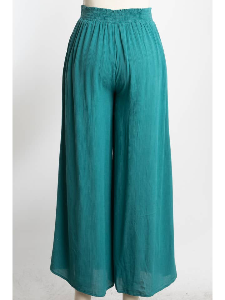 Final Touch – Großhandel Hose – Damen – Taillierte Weite Hose mit Smokbund - VLP70000341