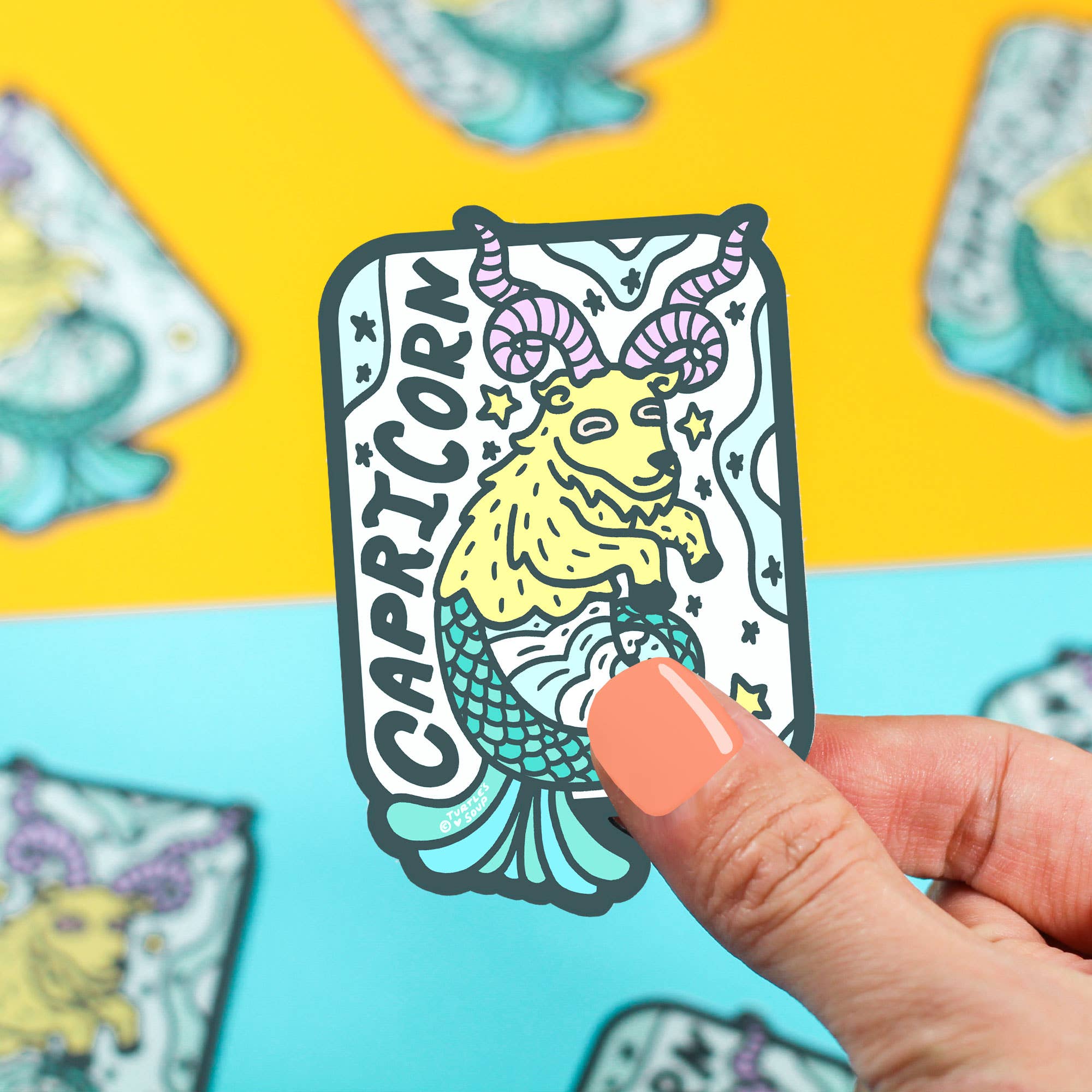 Turtle's Soup – Großhandel Aufkleber – Vinyl-Aufkleber Zodiac Steinbock Ziege Horoskop Astrologie