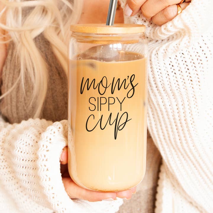 Coffee Mugs With Lid & Straws, Glass Travel Cups for Moms for wholesale by Gia Roma