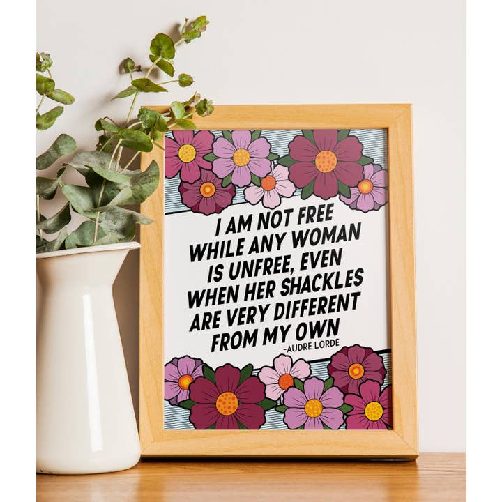 Wildcard Graphic Design - Wholesale Art Print - Audre Lorde Feminist Quote 8x10 Matte Wall Art Print