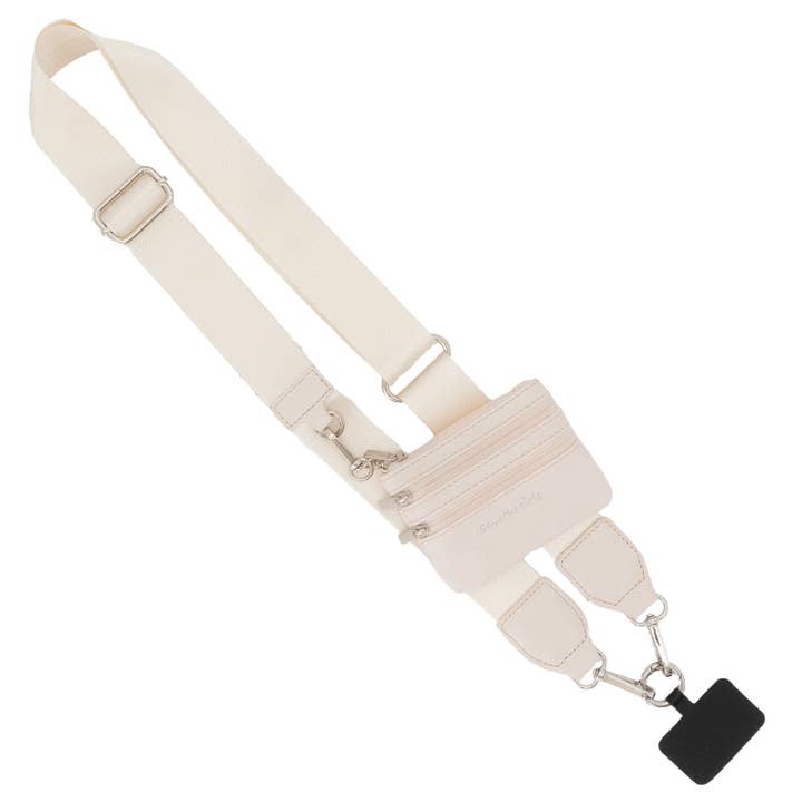 Save The Girls - Wholesale Phonecase Strap - Clip & Go Phone Lanyard with Pouch - Neutral Collection