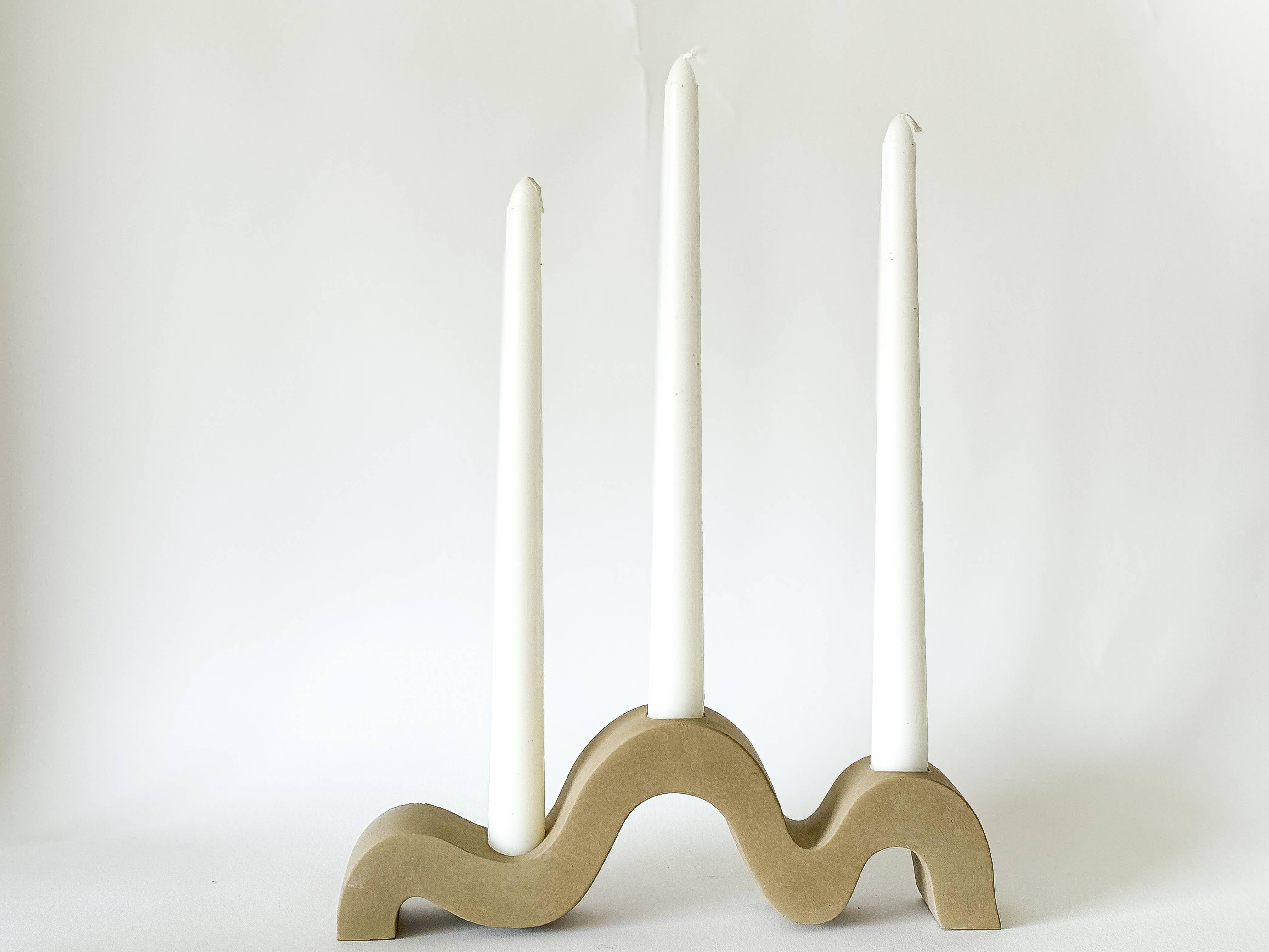 Sunday Nomad - Wholesale Candle Holder - Wavy Taper Candle Holder | Candlestick Holder0