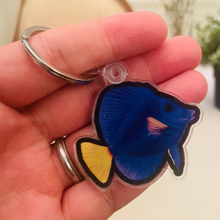 Purple Tang Keychain for wholesale by Reef of Clowns