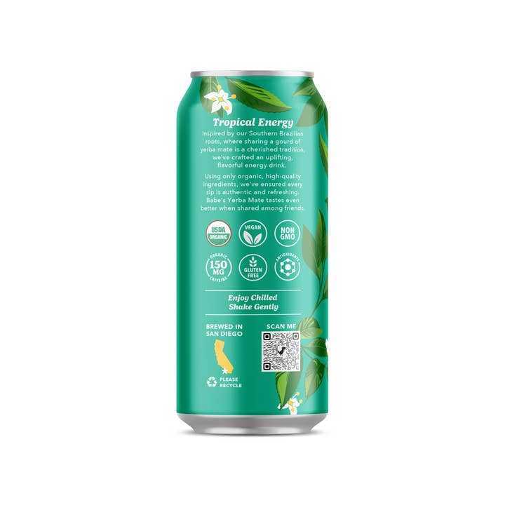 Babe Beverages - Wholesale Iced Tea - Pineapple Mint Yerba Mate Tea - 12 Pack2