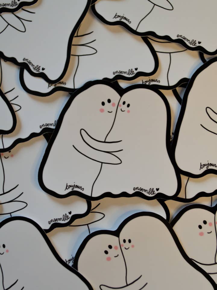 Aufkleber "immer zusammen" -Geschenk Paar, Freundschaft, Familie für den Großhandel von Grisbleu