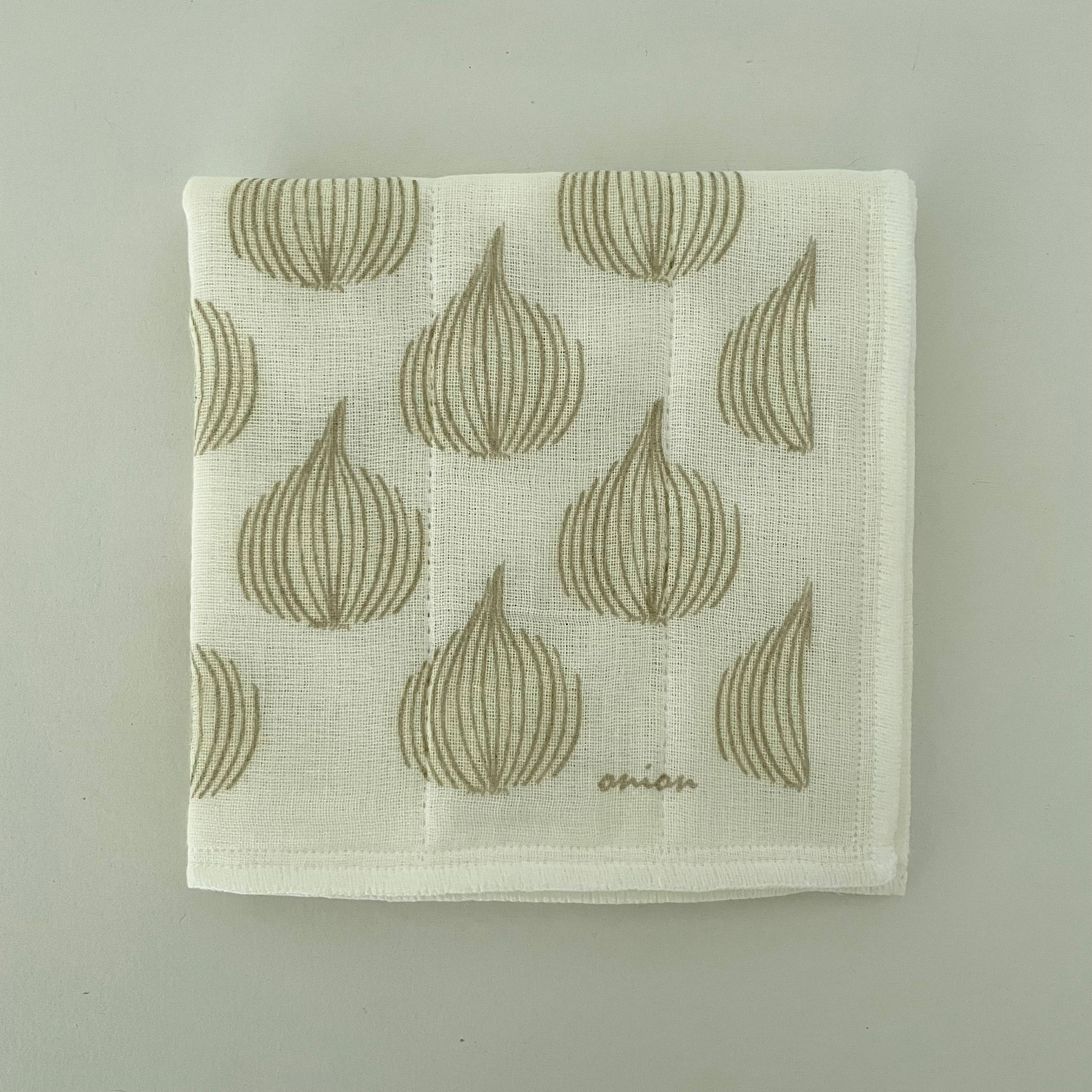 fort & field - Wholesale Dishcloth - kaya Japanese rayon/cotton dishcloth 11.75" sq. - tan onion0