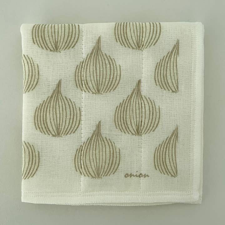 fort & field - Wholesale Dishcloth - kaya Japanese rayon/cotton dishcloth 11.75" sq. - tan onion0