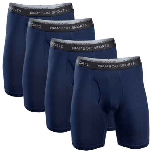 Bamboo Sports - Vendita all'ingrosso Intimo - Uomo - Boxer da uomo in rayon di bambù con cuciture interne da 15,2 cm, confezione da 411