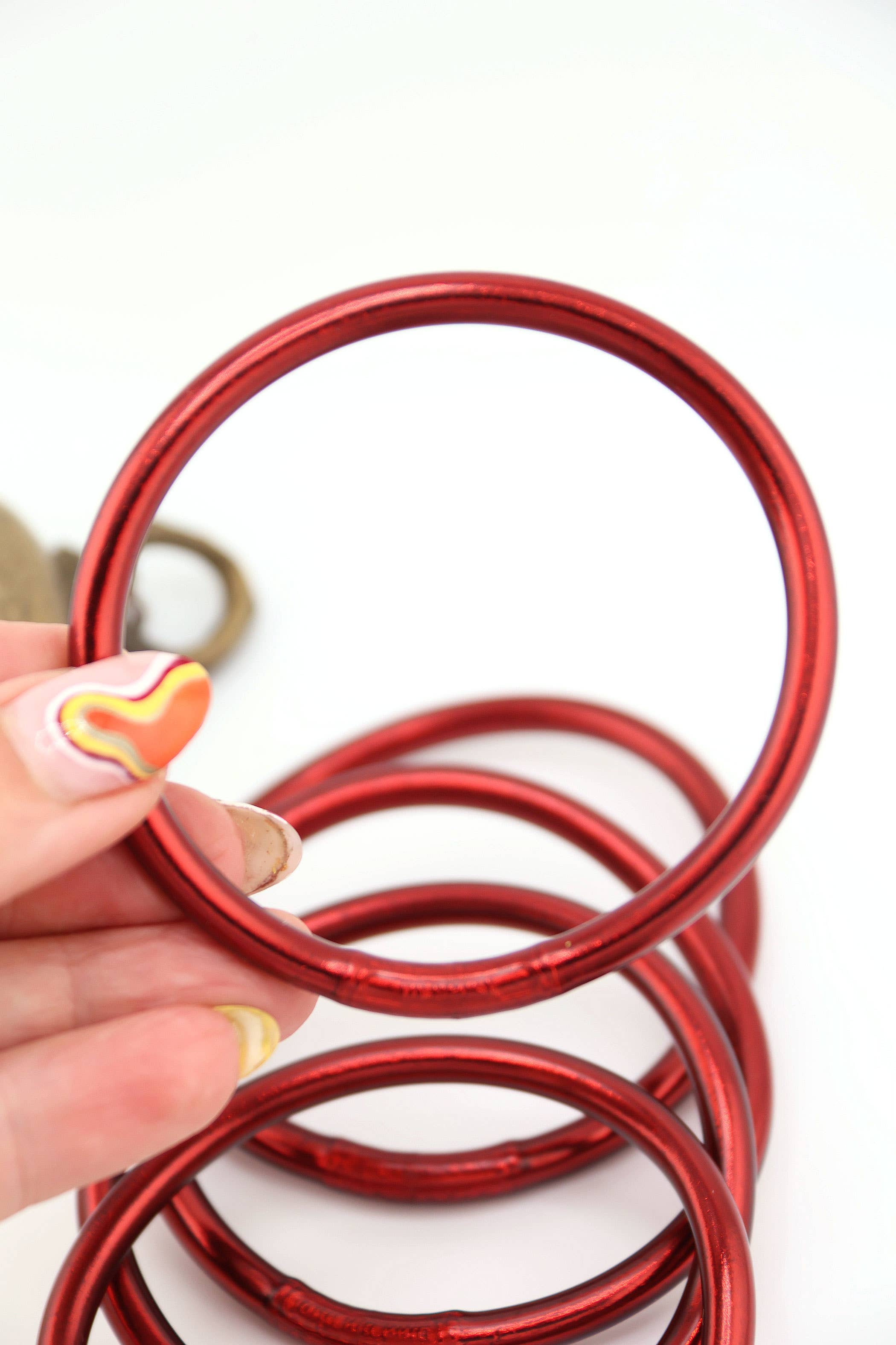 Woman Shops World - Wholesale Bangle Bracelet - Single Rainbow Thai Buddhist Temple Bracelet, Mantra Bangle0