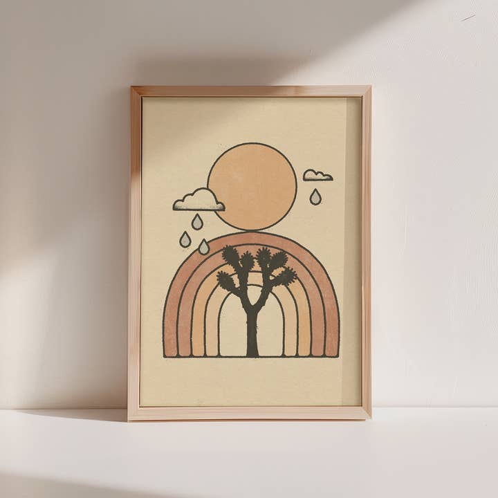 Amber Morgan - Wholesale Art Print - Rainbow Over Joshua Tree 8x10 Art Print 1