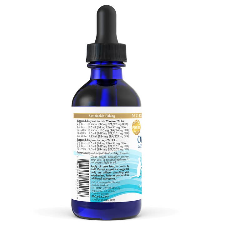 Nordic Naturals - Wholesale Pet Supplement - Cat/Dog - Omega-3 Pet Supplement - Unflavored • 2 Oz