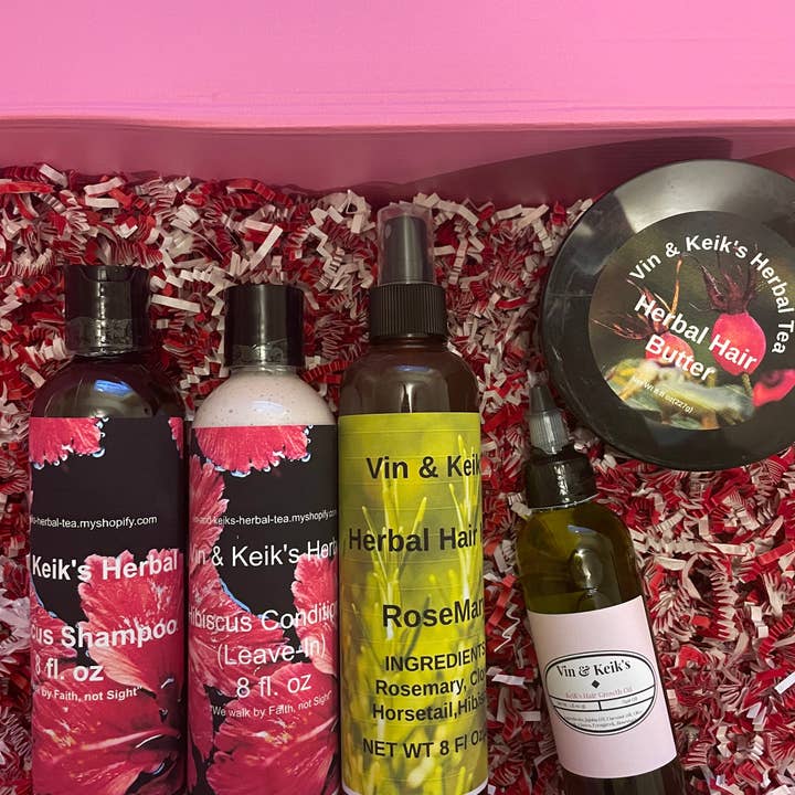 Herbal Hair Care Collection for wholesale by Vin & Keik’s Herbal Tea, LLC