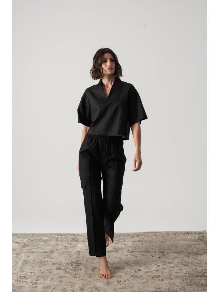 LUXMII - Wholesale Blouse – Women’s - Emil Top Black2