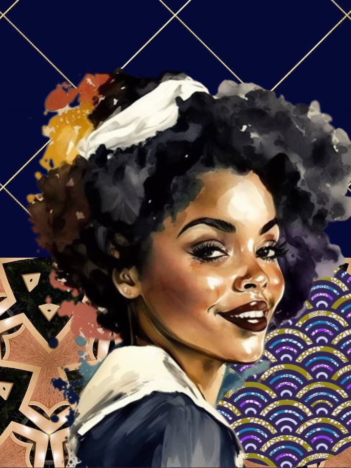 Betty Collage Kunsttryk for engroshandel hos Blacartistry