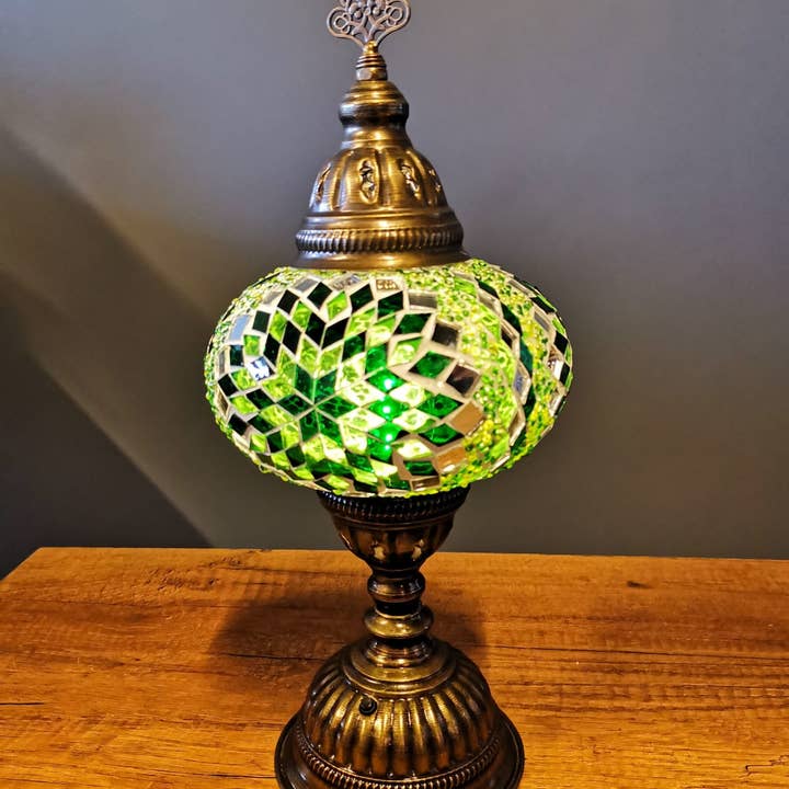 Import Corner - Wholesale Accent/Desk Lamp - 96711-20: BOXED TURKISH MOSAIC TABLE LAMP WITH 7" SHADE