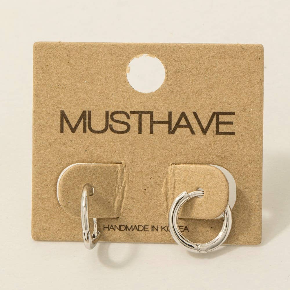 Fame Accessories - Wholesale Stud/Post Earrings - Mini Huggie Earrings4