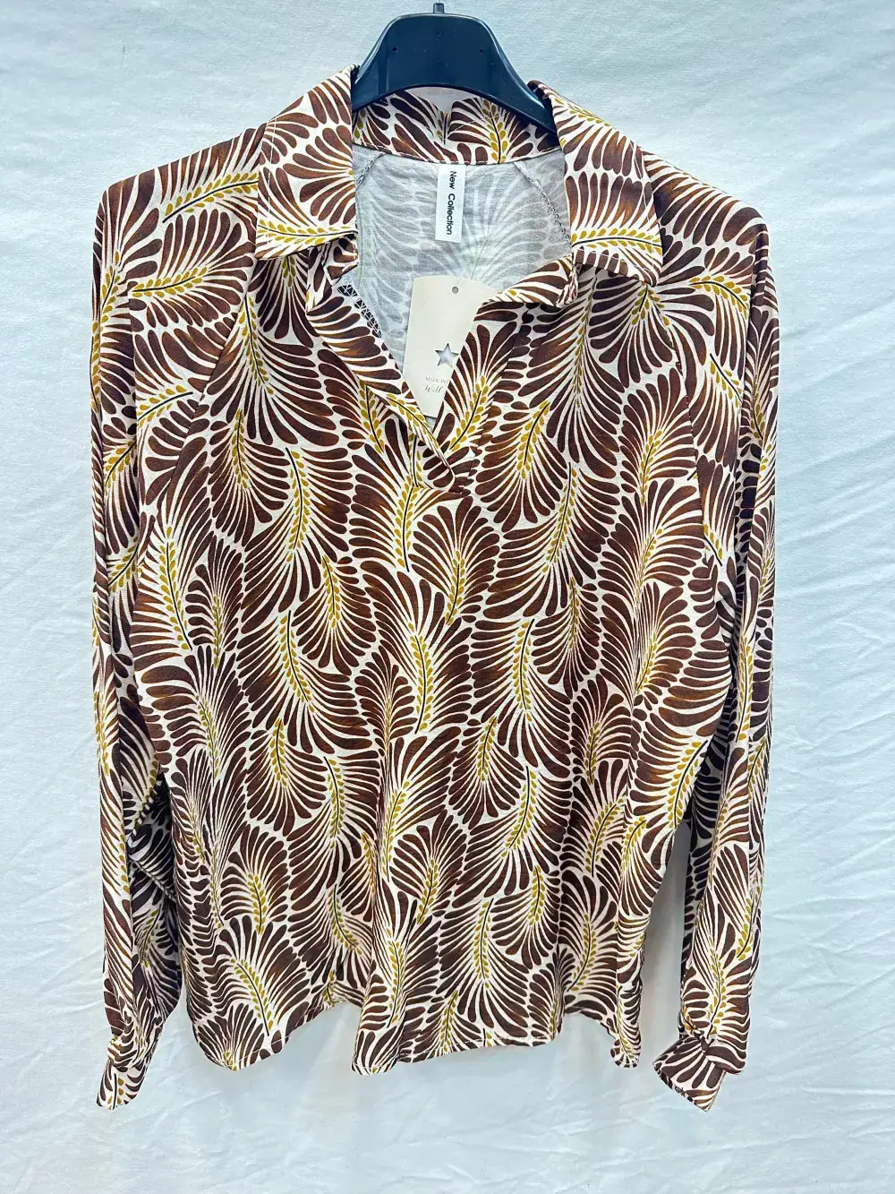 Mimi & Gogo - Wholesale Button Down Shirt - Women's - Printed Blouse @60052_BsImprime2