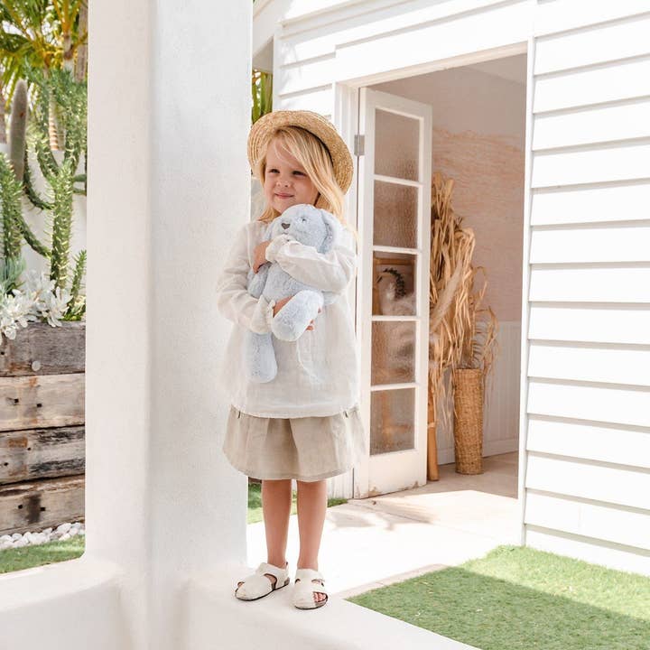 OB Designs Australia - Wholesale Stuffed/plush toy – Kids & baby - Baxter Blue Bunny Soft Toy 13.5"/34cm5