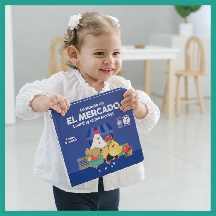 Binibi - Wholesale Baby & Toddler Book (0-2) - Bilingual Music Book About Counting: Contando en el mercado5