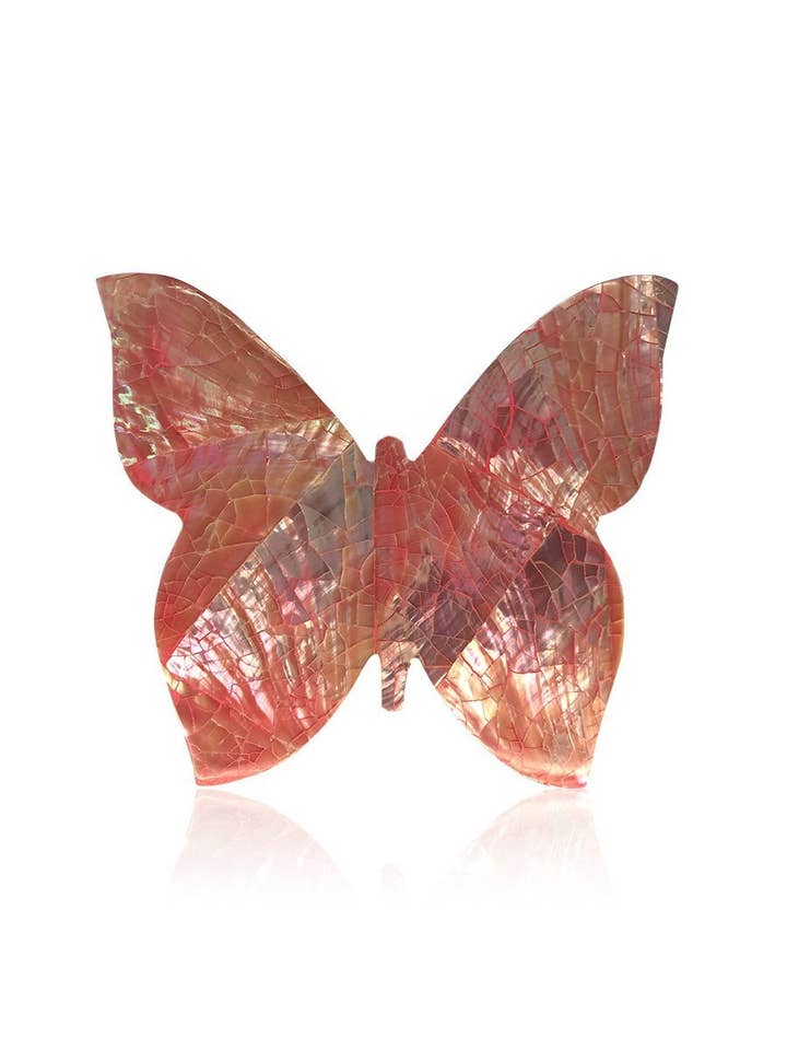 "Bejeweled Butterfly" Mother-of-Pearl Greeting Tablet for wholesale by Avani Jewelry