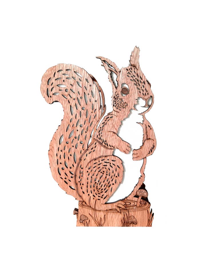 Mona Squirrel, Lamp for wholesale by Bluebell Peak Design