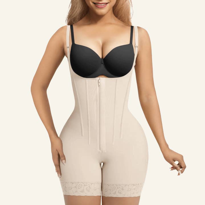 SHAPERX Faja avec 6 Baleines en Acier, Contrôle du Ventre, Fermeture Éclair & Crochets, Rehausseur de Fesses pour la vente par ShaperX Shapewear