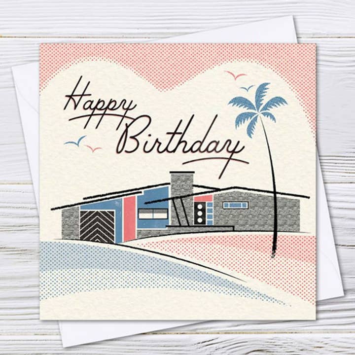 Palm Springs Birthday Card #2 for wholesale by Pennychoo