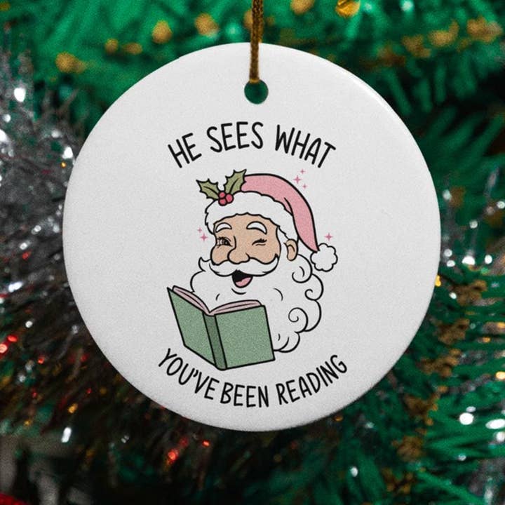 Embrova - Wholesale Ornament - He Sees Whay You Have Been Reading Ornament,Cute Funny Decor0
