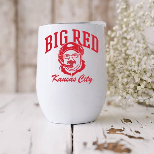 Big Red Coach Reid - Kansas City 12oz Wine Tumbler for wholesale by Dogwood Graphics & Design