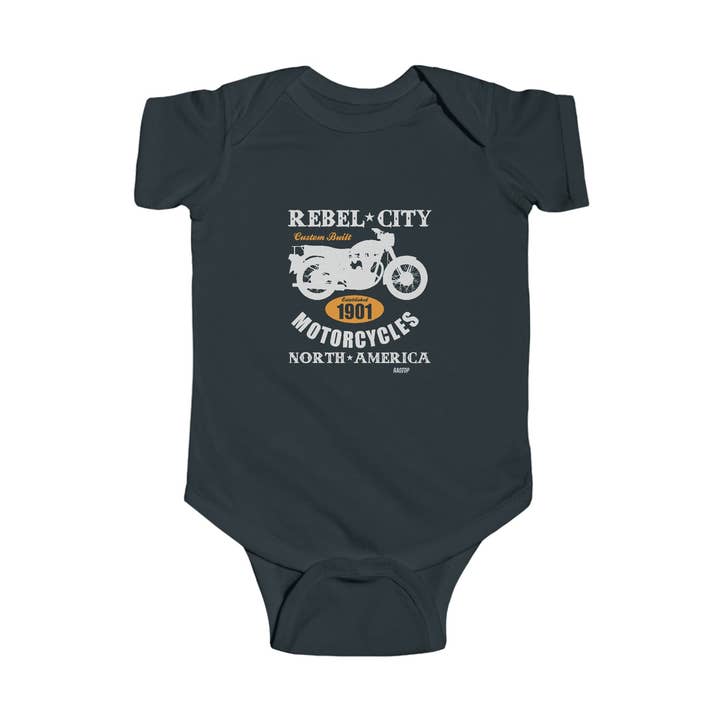 REBEL CITY - Infant Fine Jersey Bodysuit for wholesale by Ragtop Kids