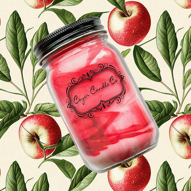 16 oz stearinlys - sødt vinteræble for engroshandel hos Coyer Candle Co.