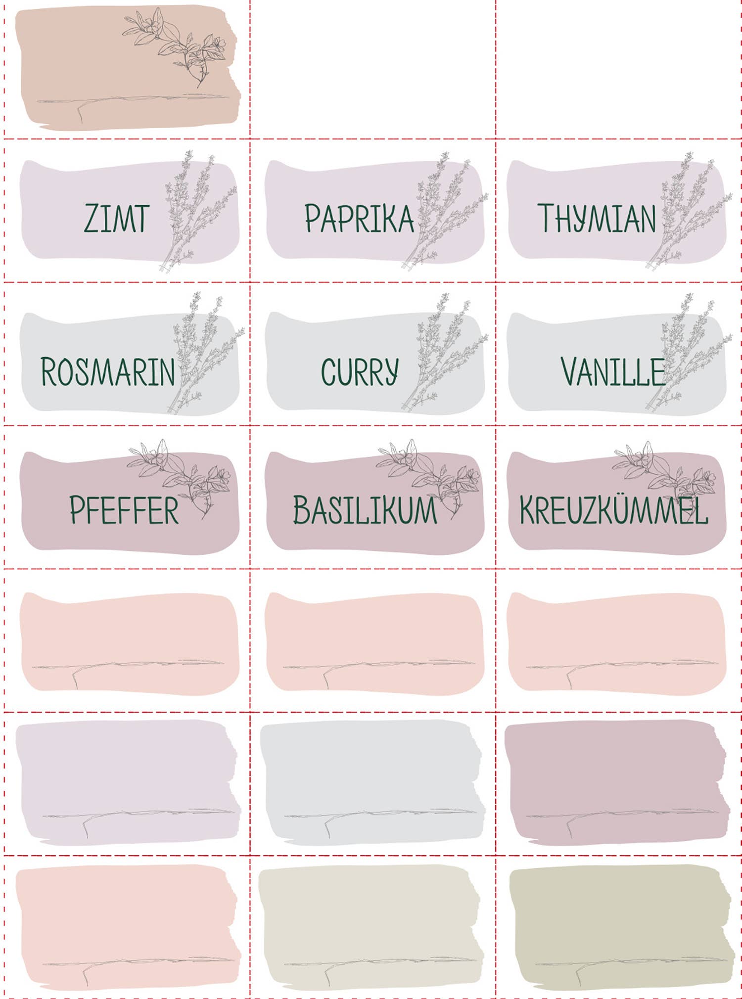 DecoristArt - Vendita all'ingrosso Etichetta per alimenti/bevande - 57 etichette per barattoli di spezie pastello per organizzazione cucina, tedesco6