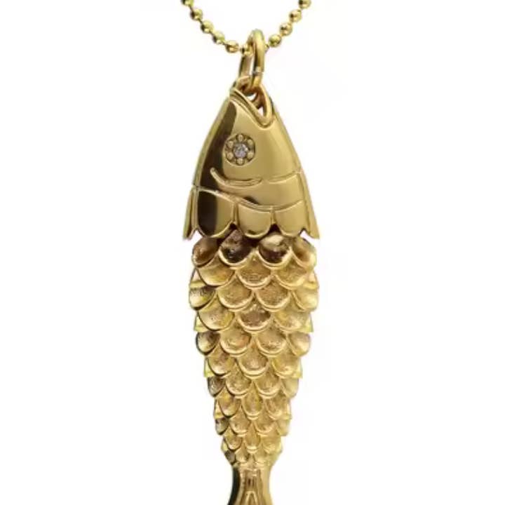 The Big Catch- Lucky Fish Pendant Necklace and other Purchase Wholesale hook and eye. Free Returns & Net 60 Terms on Faire trending on Faire.