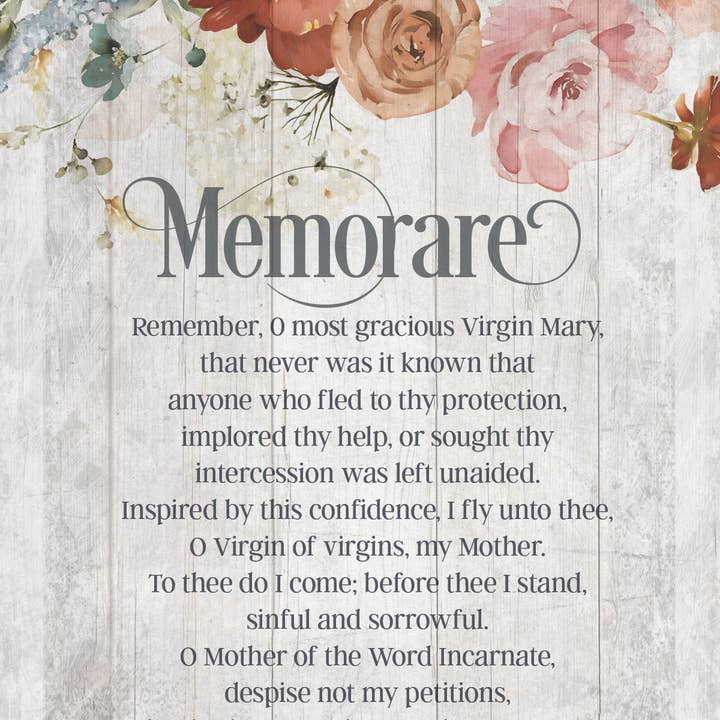 Dexsa - Wholesale Plaque - Memorare - Inspirational Plaques 6X9