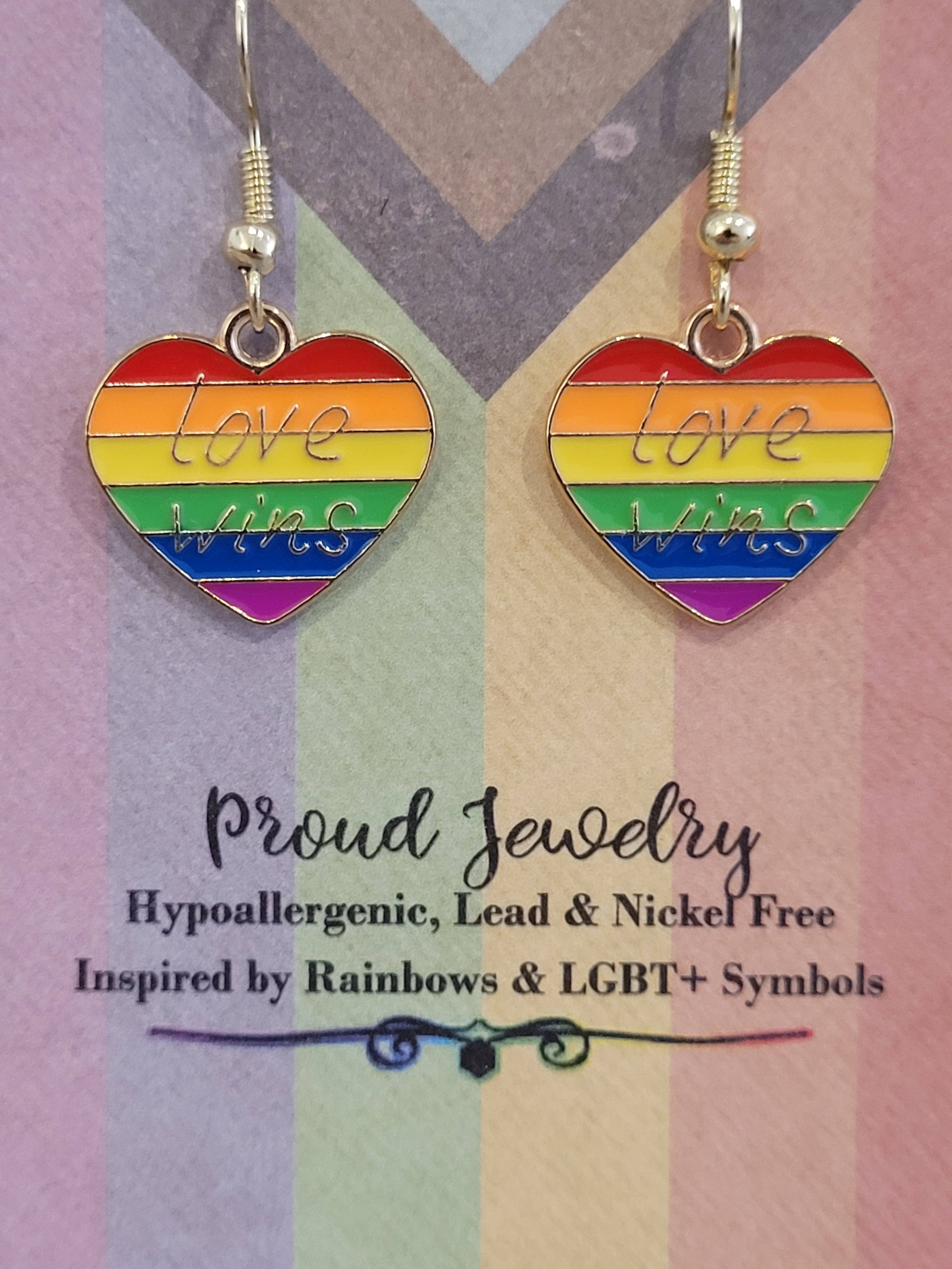 Con-Quest Crafts – wholesale Smycken – Rainbow Pride Örhängen & Halsband - LGBTQIA+-inspirerade 8